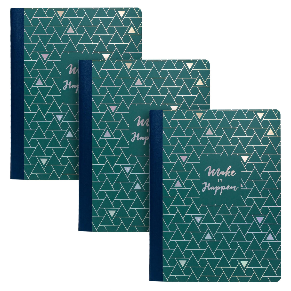 Pukka Pad, Composition Notebooks - 3 Pack of Journals Featuring 140 Pages of College Ruled 80GSM