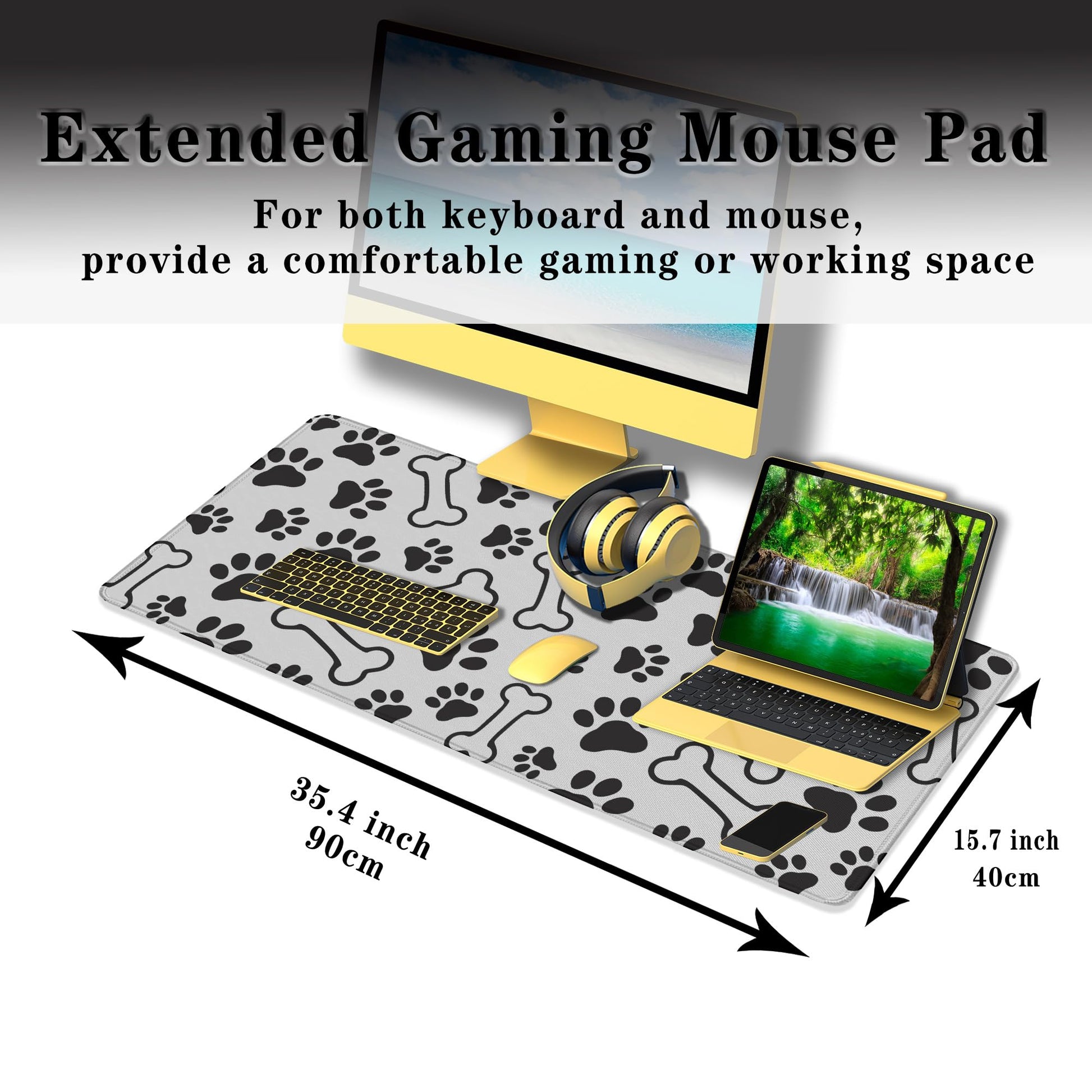 Samgula Desktop Mats Laptop Desk Mat Gaming Mouse Pad Extra Large Mouse Pads Computer Mats Office