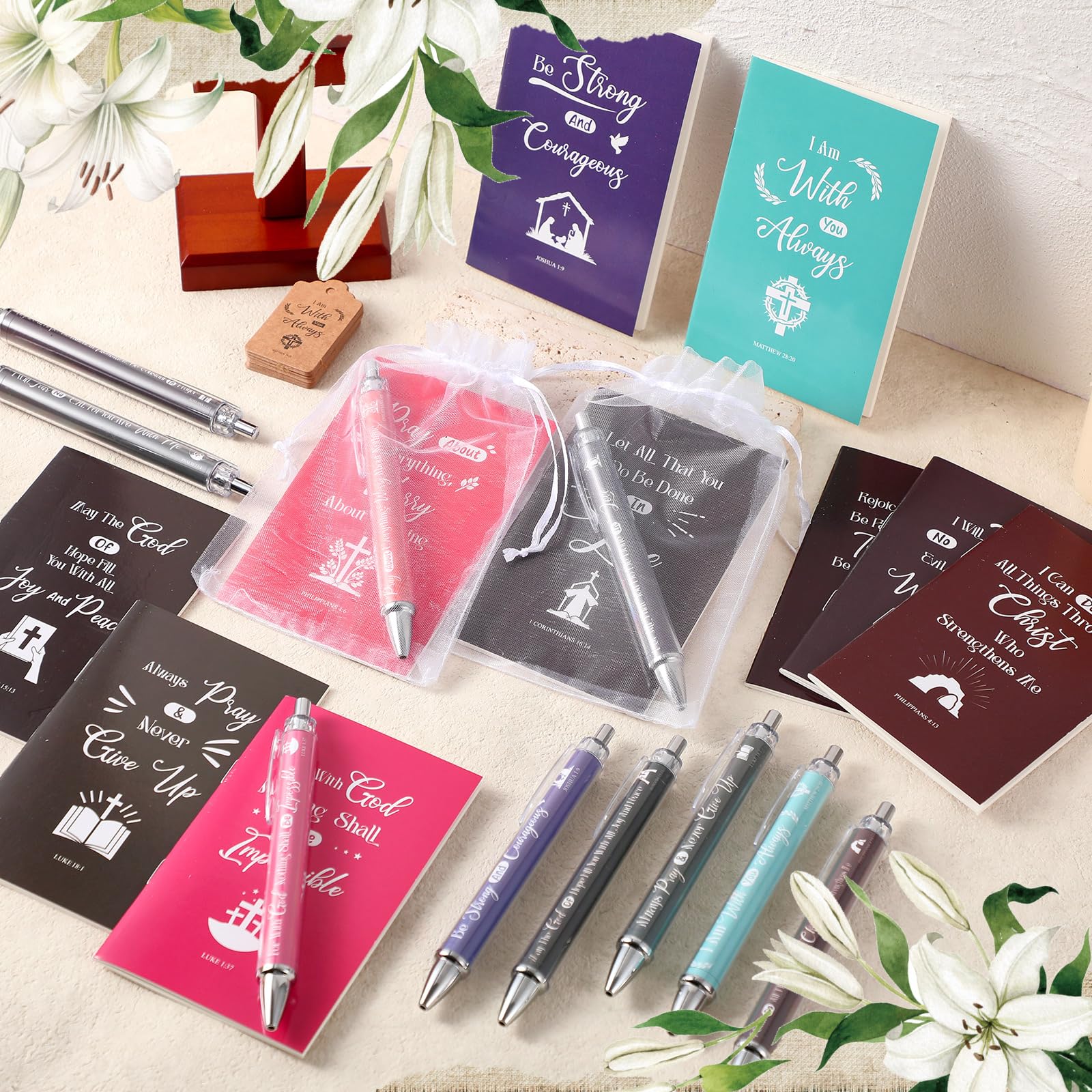 Qeeenar 200 Pcs Christian Gift Bulk Set Bible Verse, Dark, Inspirational