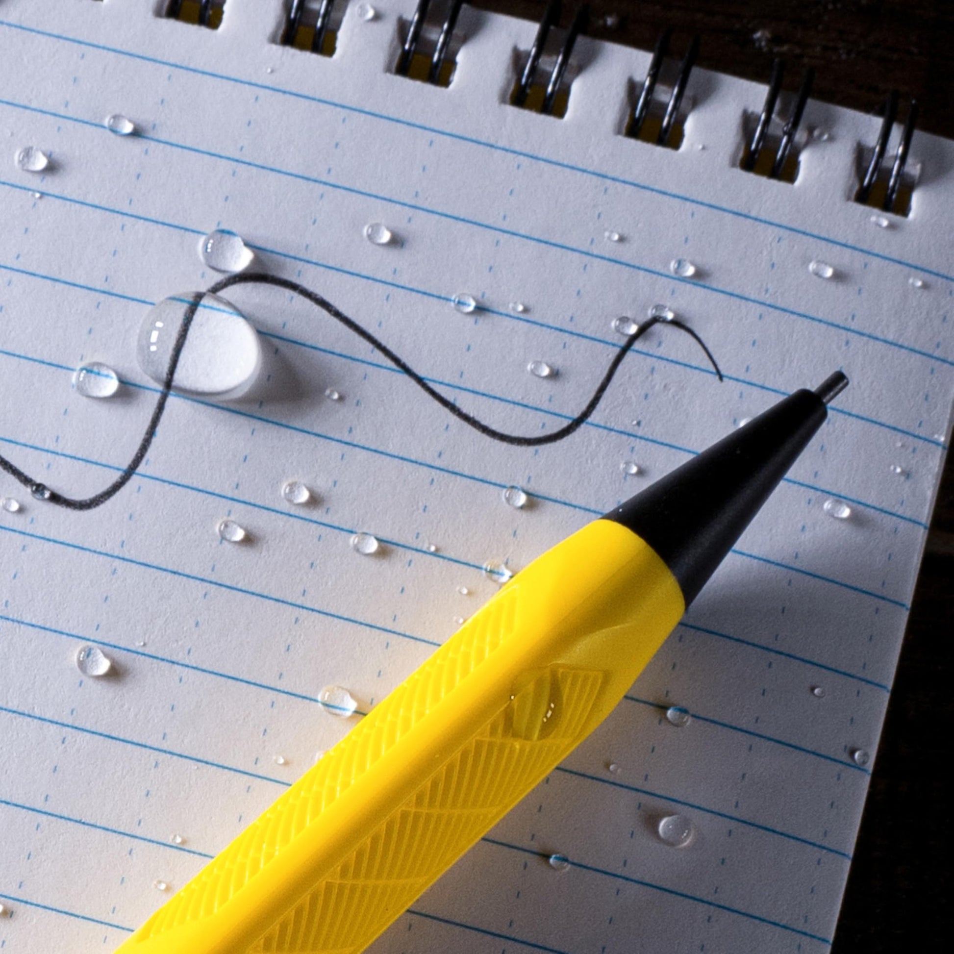 Rite in the Rain Weatherproof Mechanical Pencil, Yellow, Black, Orange Barrel, 1.3mm Dark Lead (No.