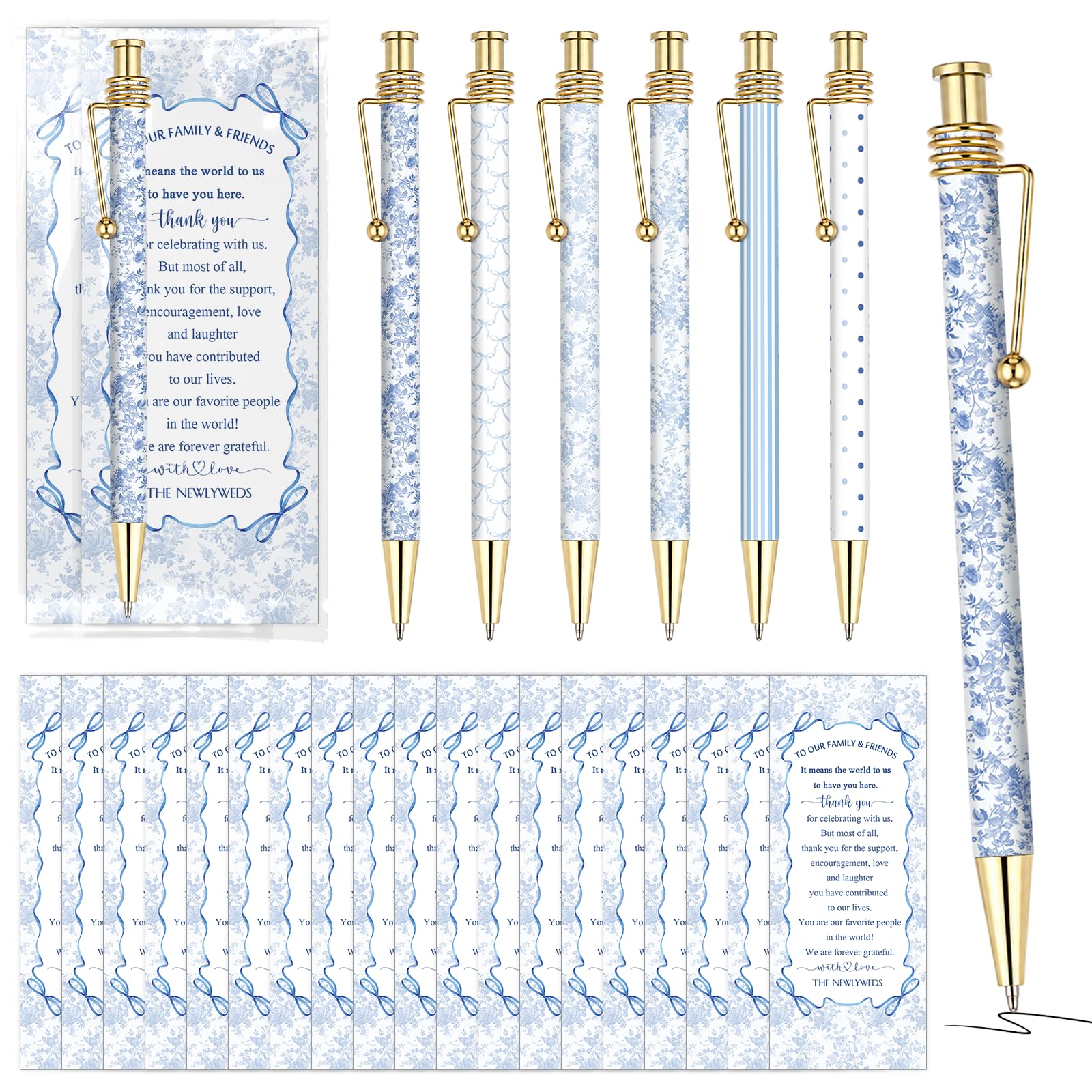 Tenceur 30 Set Bridal Shower Pen Gift for Bridal Shower Favors