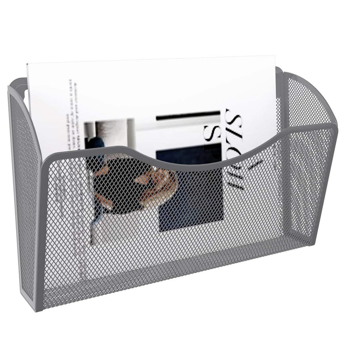 EasyPAG Wall File Organizer, Metal Mesh Hanging File Folder Holder for Letter/A4 Size Folders