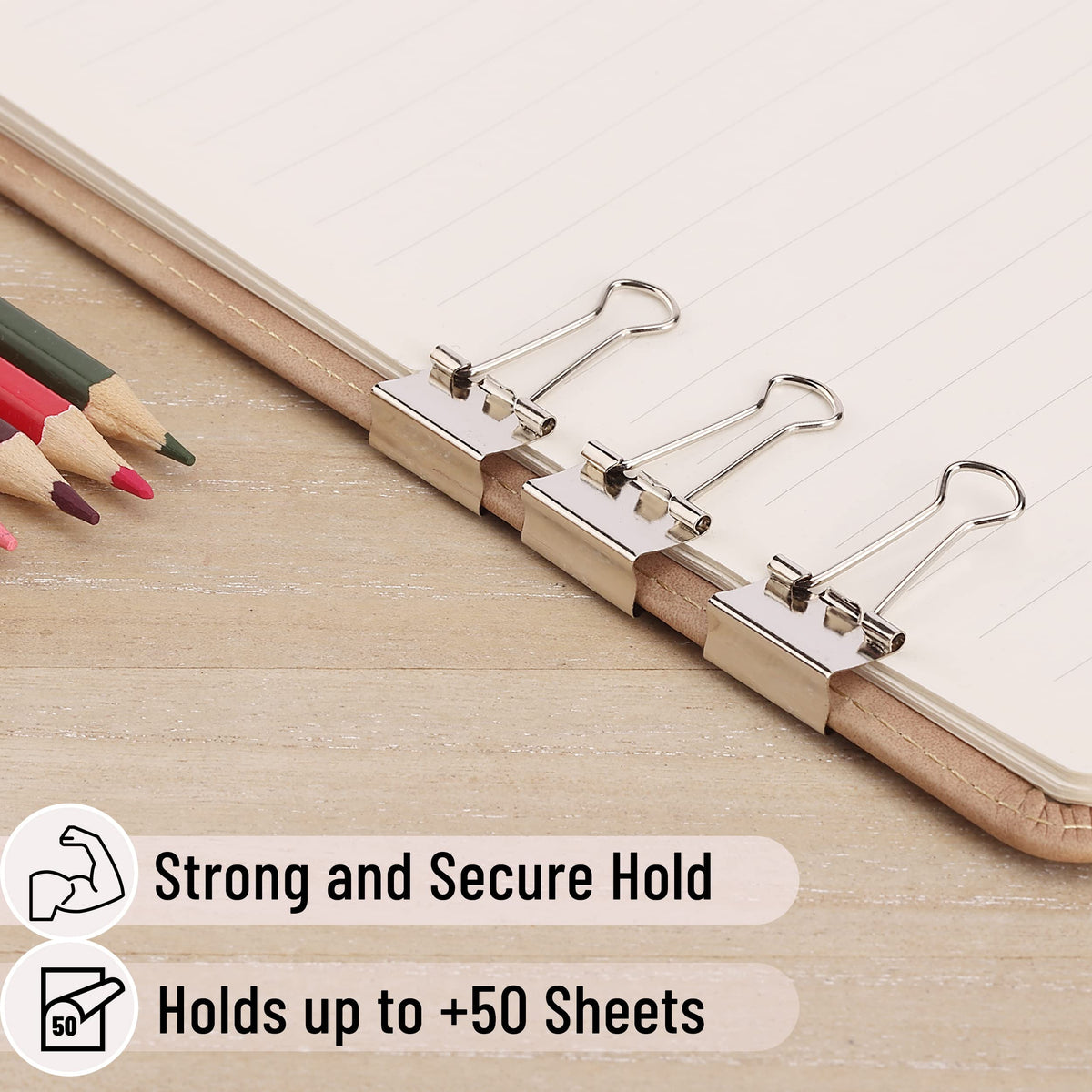 Mr. Pen- Small Binder Clips, 50 pcs, 0.75", Small Size