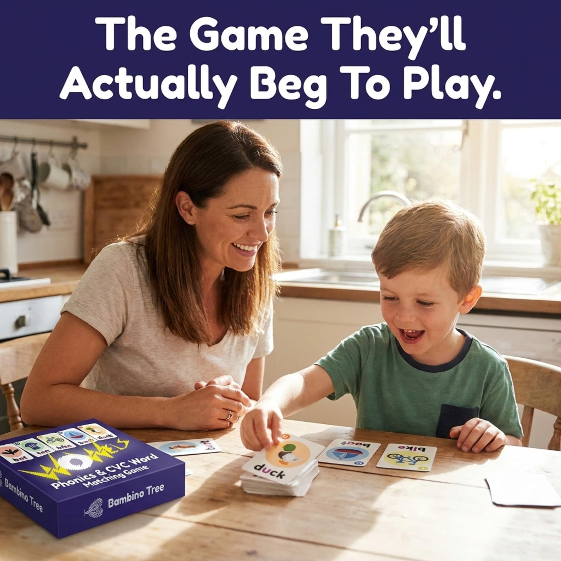 THE BAMBINO TREE WOWELs Phonics and Vowel Sounds Card Game - Learn to Read Kindergarten 1st 2nd