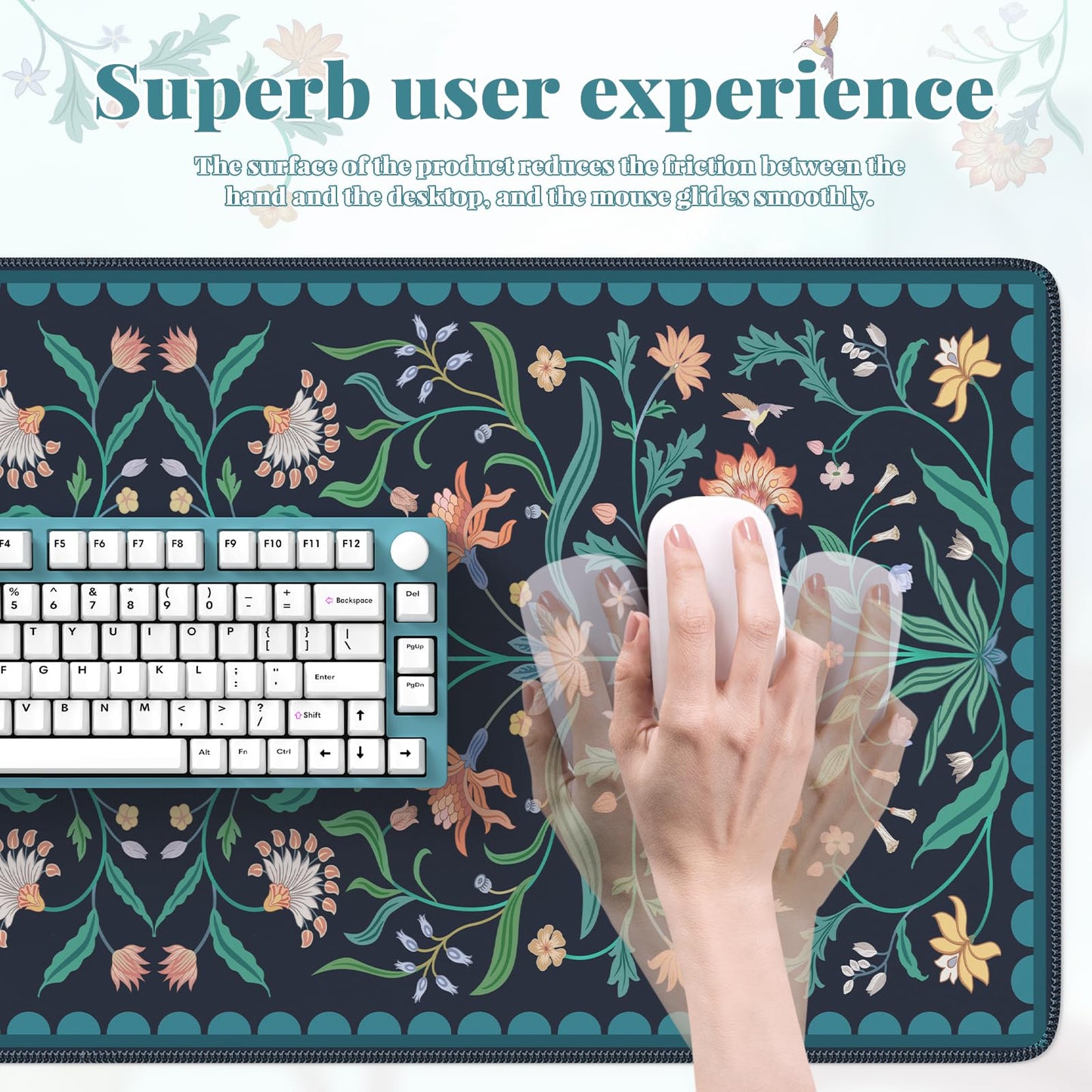 iLeadon Computer Desk Mat with Smooth Surface, Large Mouse Pad for Desk