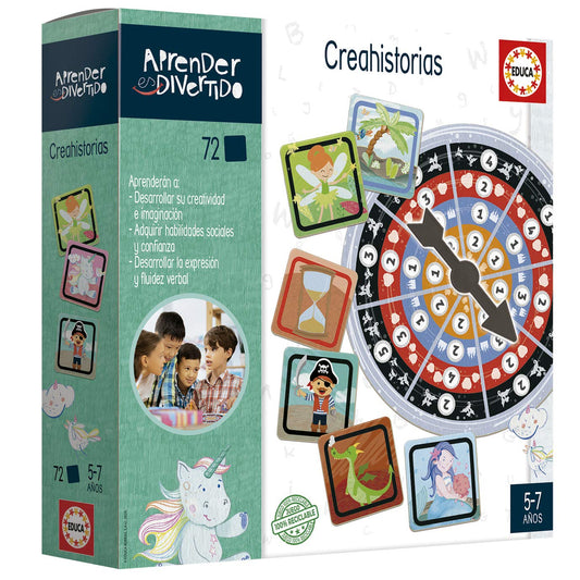 Educa Borrás Learning is Fun, Educational Game for Children, Learn to Create Stories, Age 5 (18694)