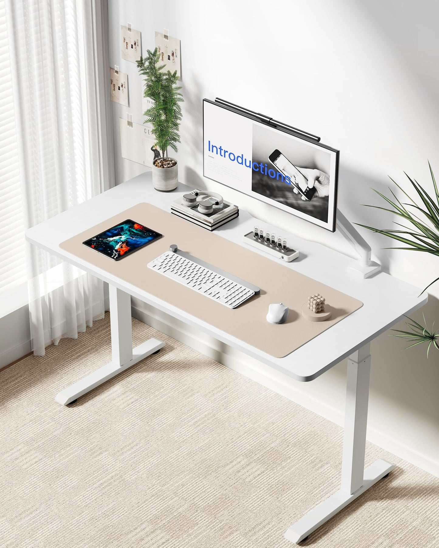 YSAGi Leather Desk Protector, Office Mat, Large Mouse Mat, Non-Slip PU Leather Blotter, Laptop Desk