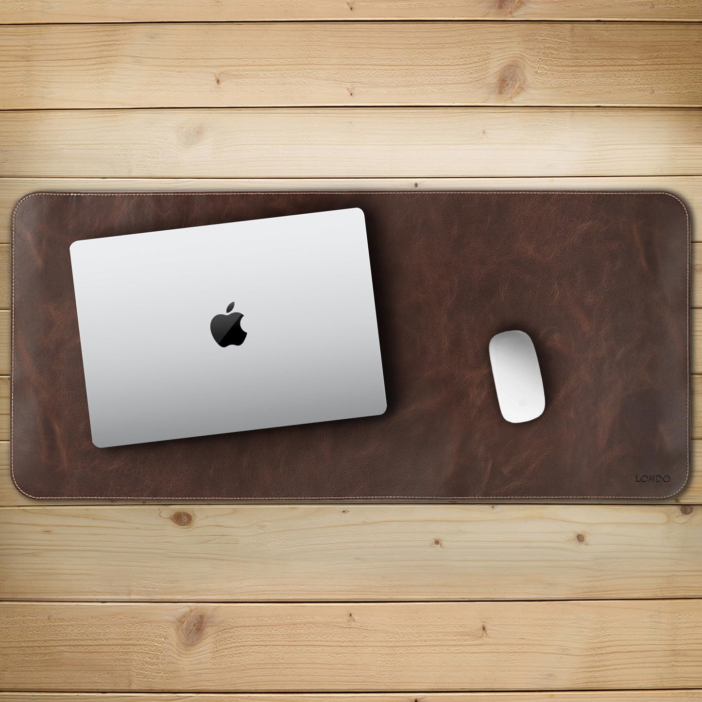 Londo Top Grain Leather Extended Mouse Pad – Large Desk Mat for Office & Gaming, Smooth Writing