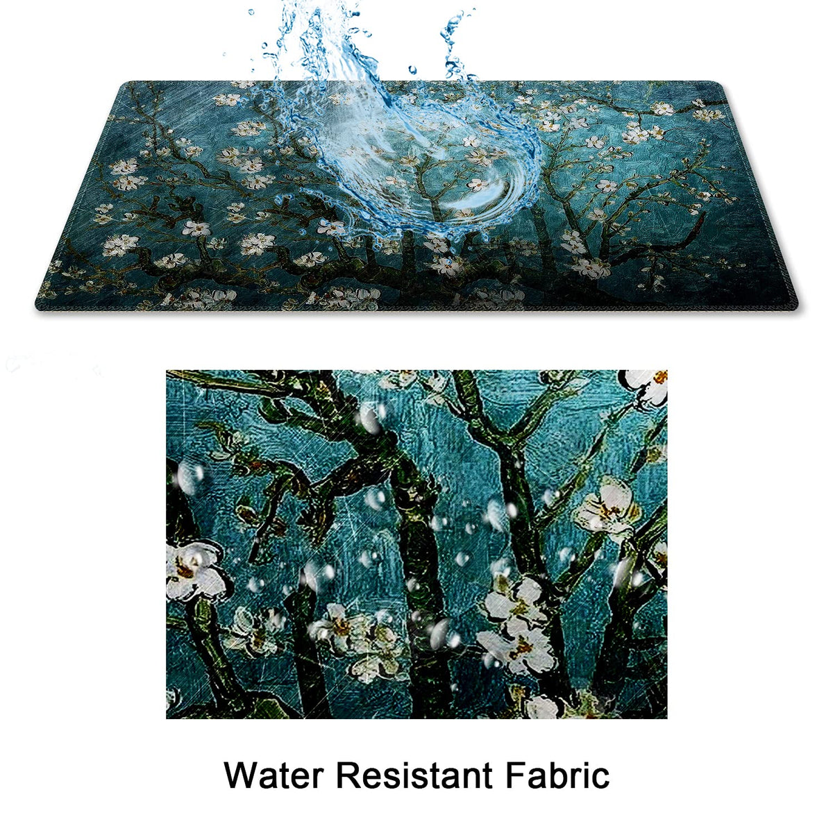 Meffort Inc Large Mouse Pad Thick Water Resistance Desk Mat with Non-Slip Rubber Pad for Home