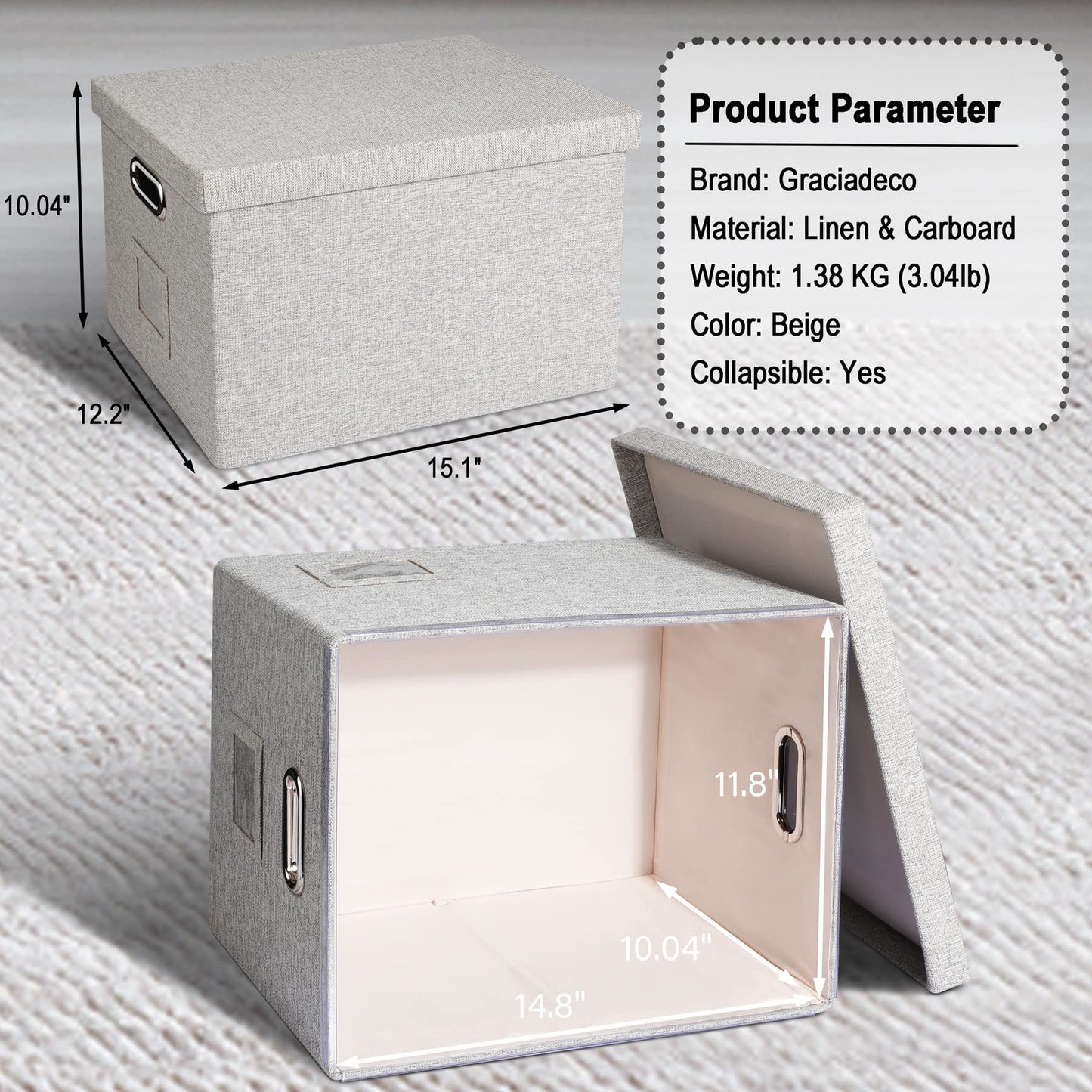 Storage Bins With Lids Office Organization File Folder Organizer Boxes