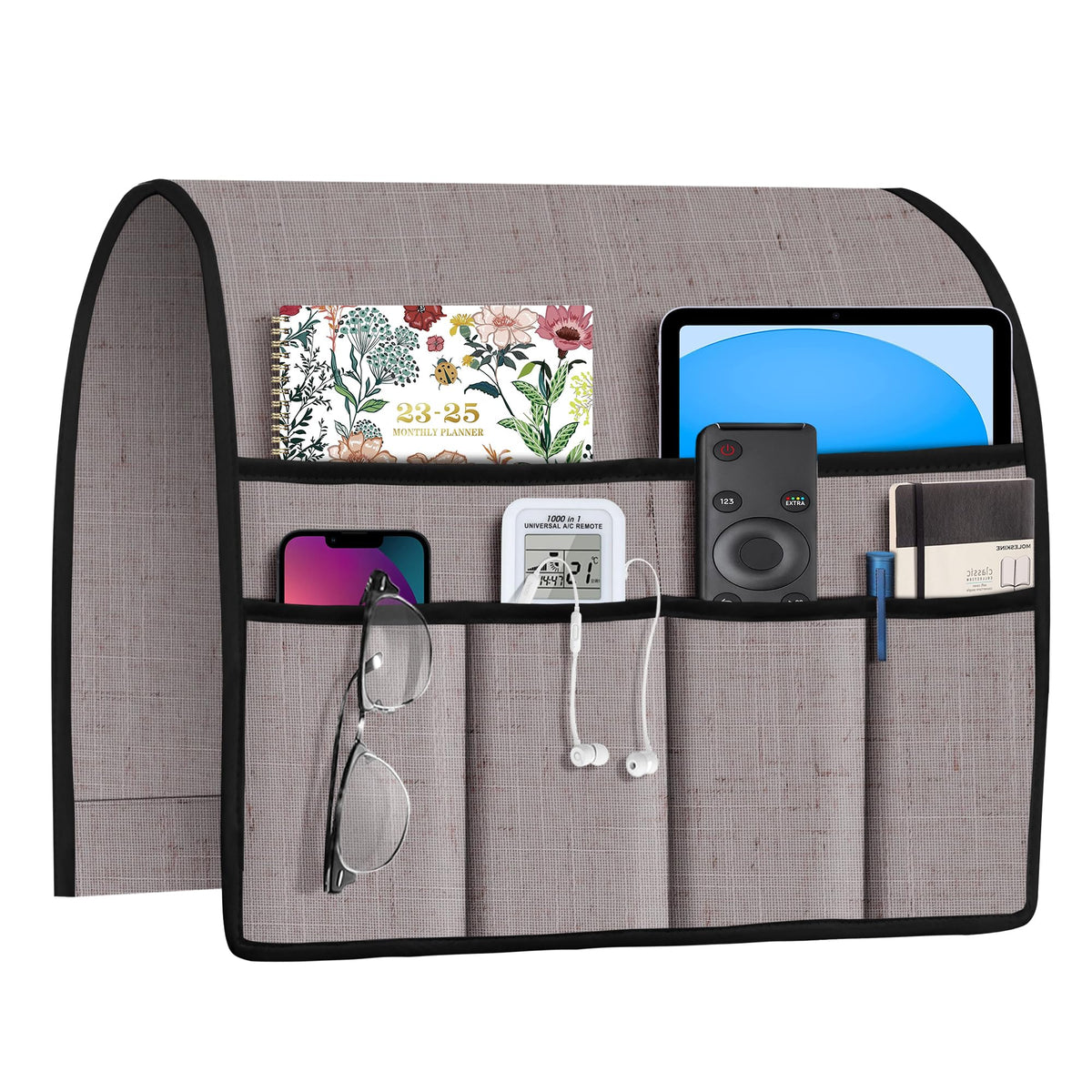 Joywell Remote Control Holder Armchair Caddy Armrest Organizer White Sand