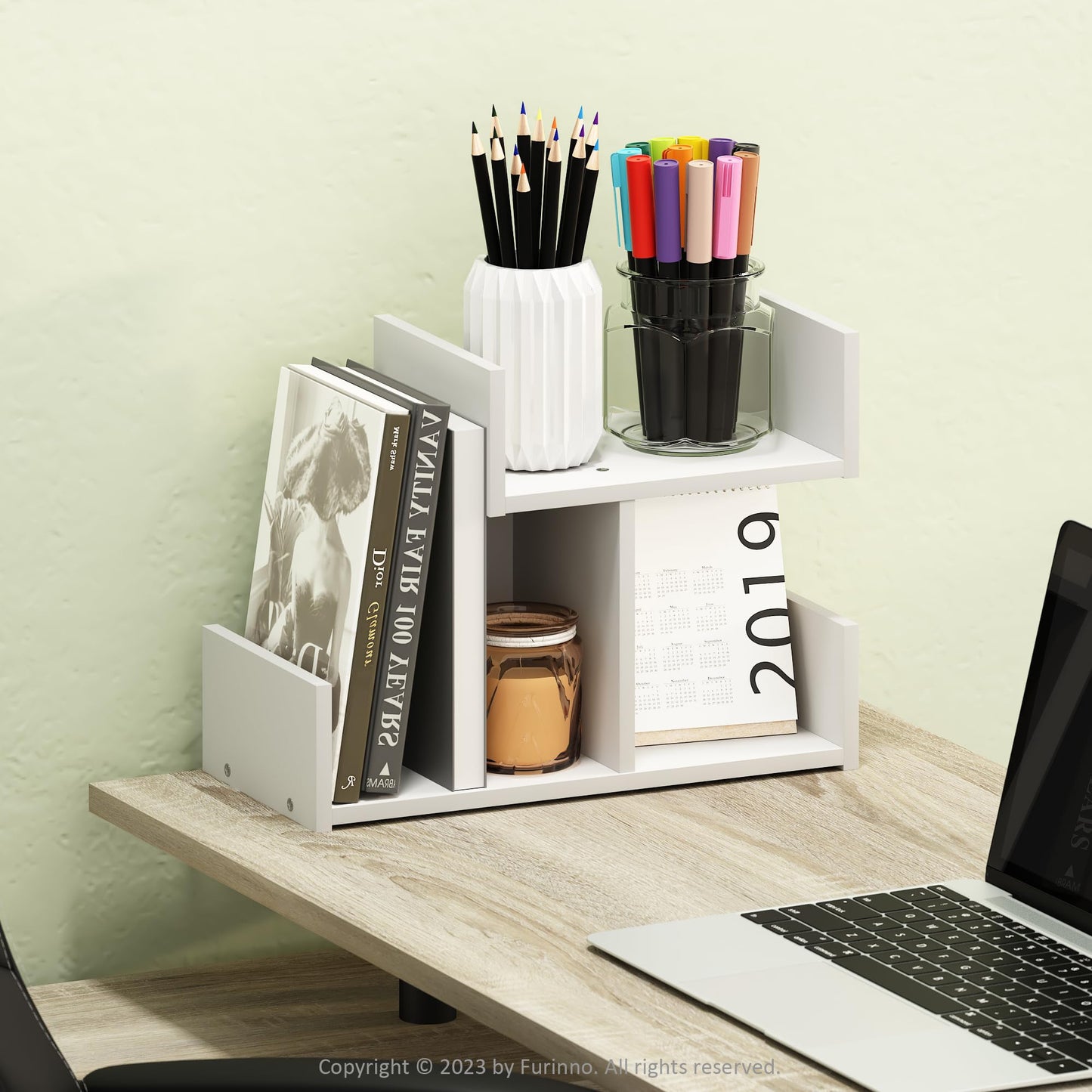 Furinno HERMITE Desk File Folder Organizers, 3-Shelf Desktop Office Organization Racks, Desk Top