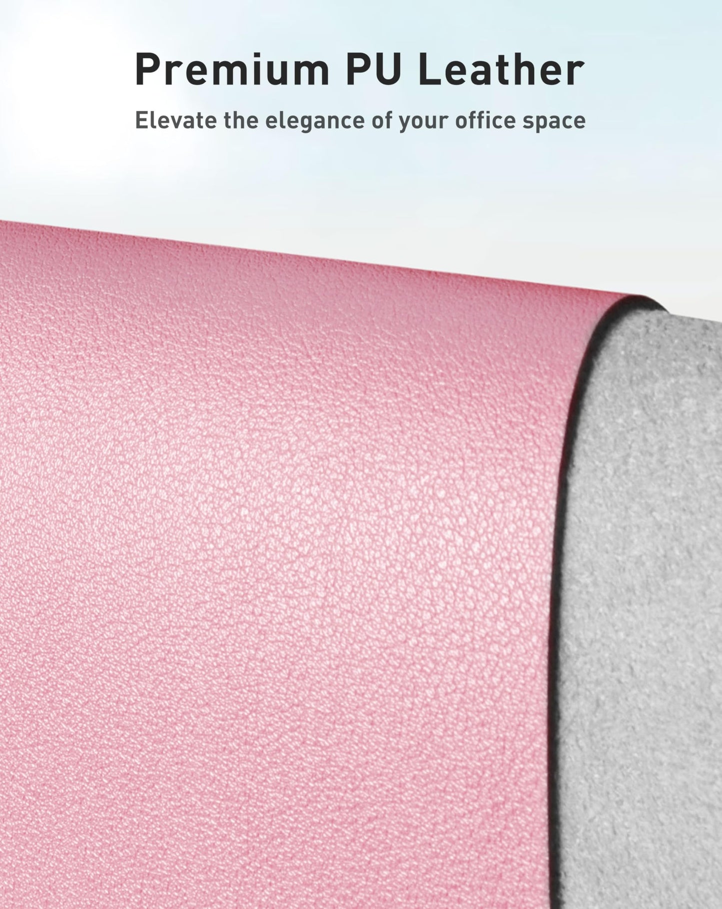 Aothia Faux Leather Desk Mat - Large Mouse Pad, Non-Slip PU Leather Blotter, Waterproof Writing