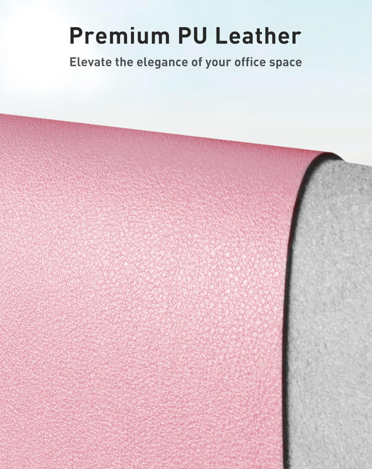 Aothia Faux Leather Desk Mat - Large Mouse Pad, Non-Slip PU Leather Blotter, Waterproof Writing