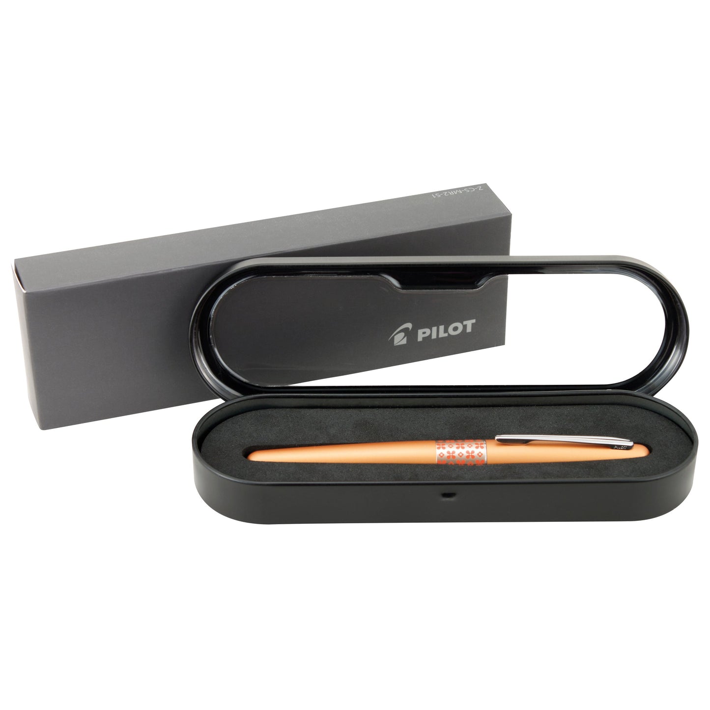 PILOT MR Retro Pop Collection Fountain Pen in Gift Box, Orange Barrel with Flower Accent, Medium