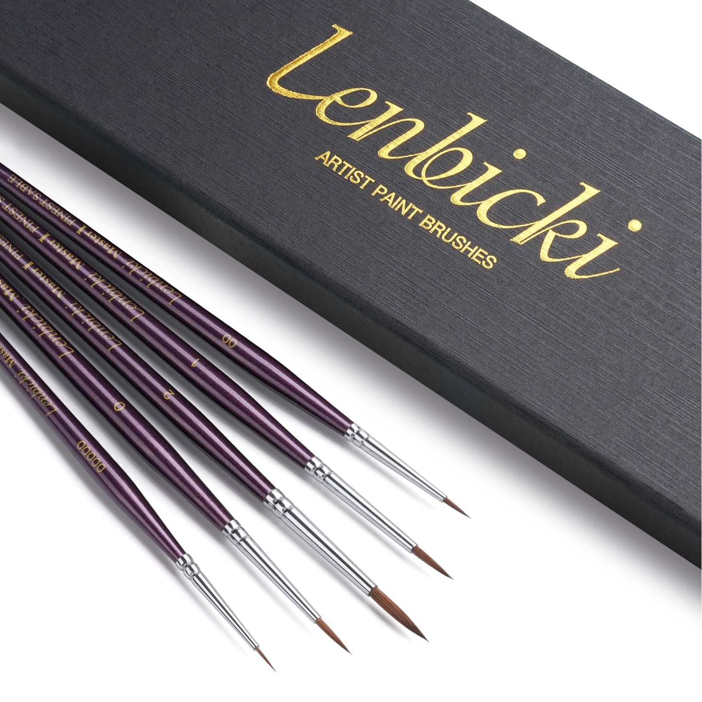 Kolinsky Sable Brushes Miniature 5PCS Professional Fine Detail Micro Artist Paint Brush Set for