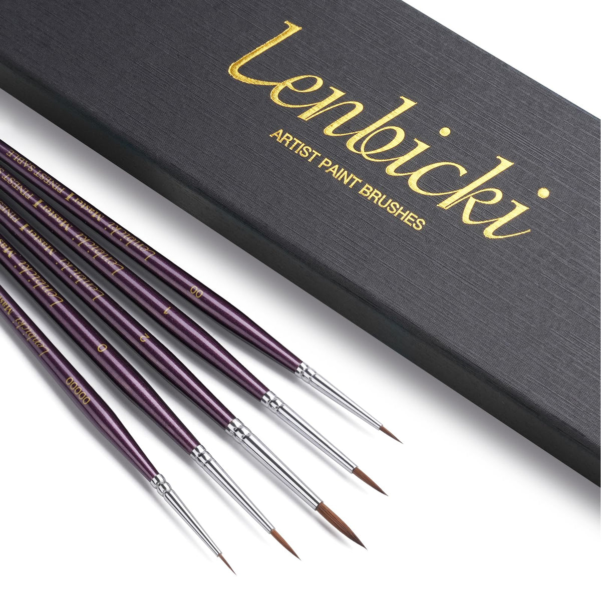 Kolinsky Sable Brushes Miniature 5PCS Professional Fine Detail Micro Artist Paint Brush Set for