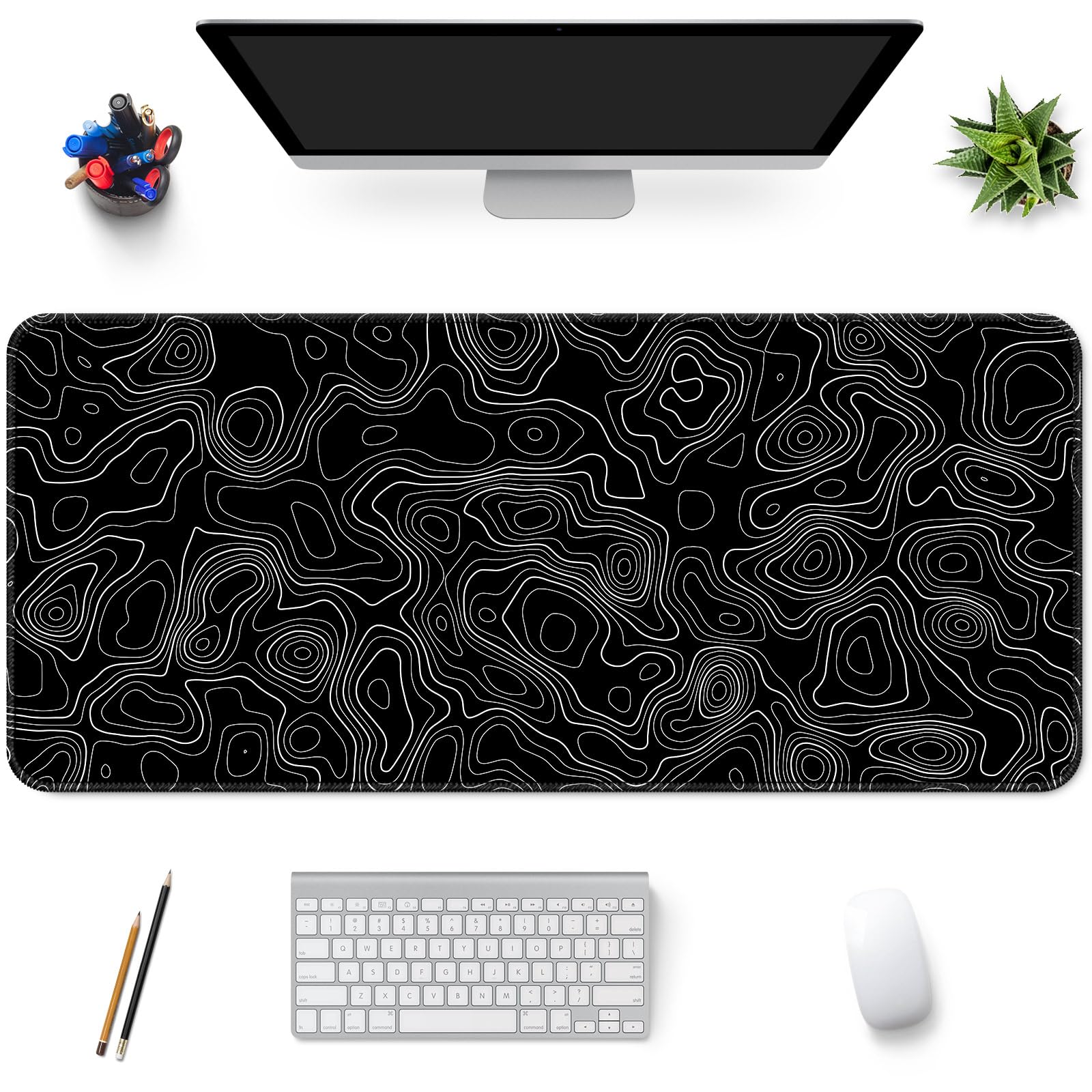 Wiabsi Desk Mat Pad,Large XXL Extended Mouse Pad Mat for Desktop Keyboard