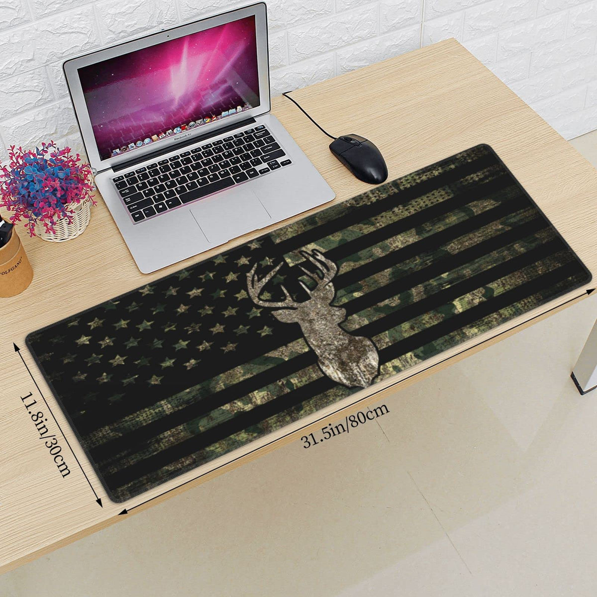 Sigouyinei Extra Large Desk Pad 31.5x12in Office Gaming Non-Slip Mouse Pad