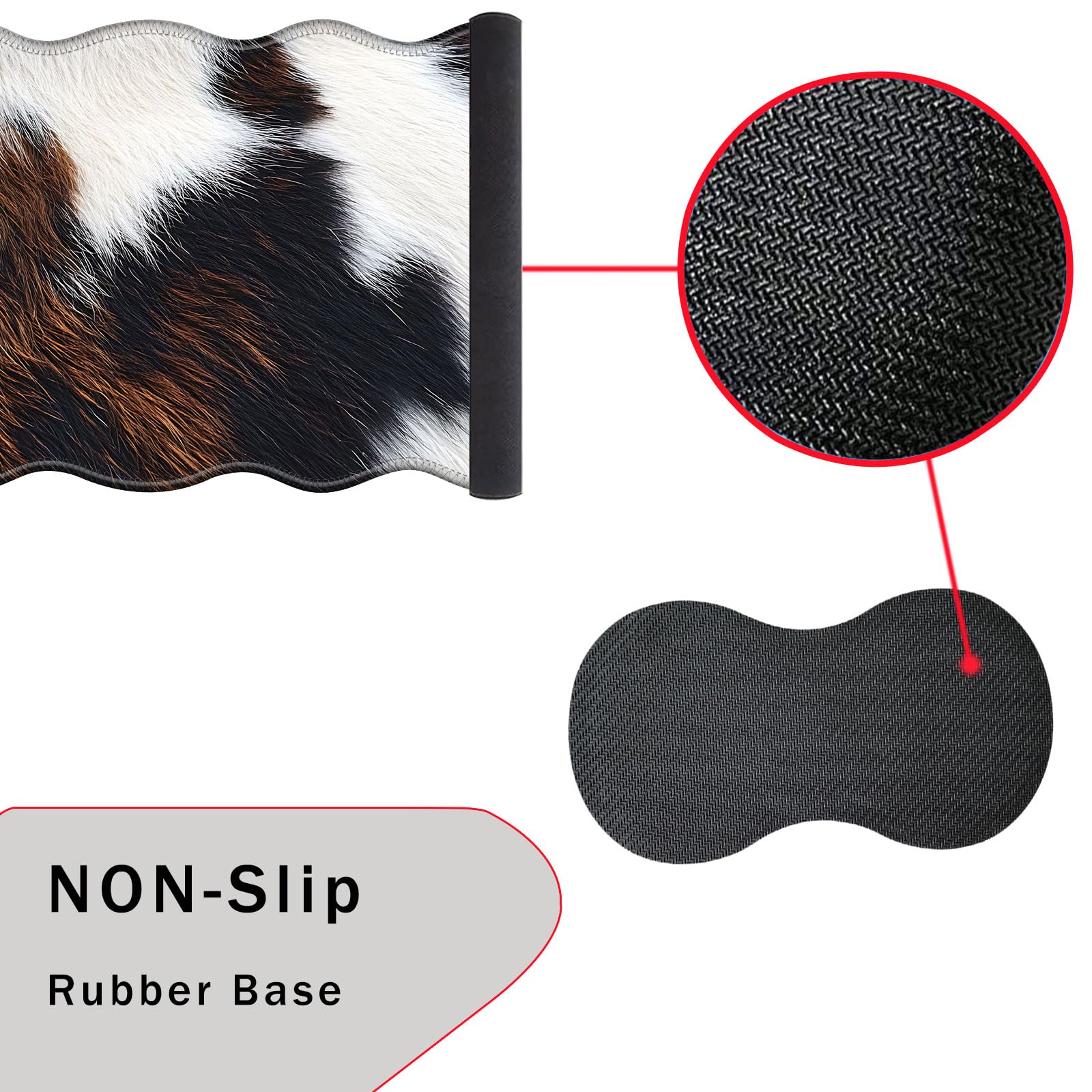 CICPLKSE Mouse Pad with Wrist Support + Desk Mat + Coaster 3 in 1 Set, XL Large Gaming Mousepad