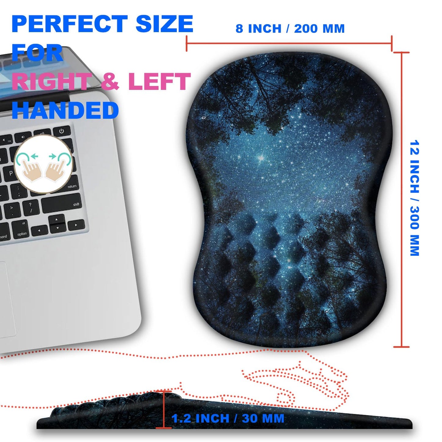 KUOSGM Mouse Pad Wrist Support, Ergonomic Mouse Pad with Massage Dot, Comfortable Computer Mouse