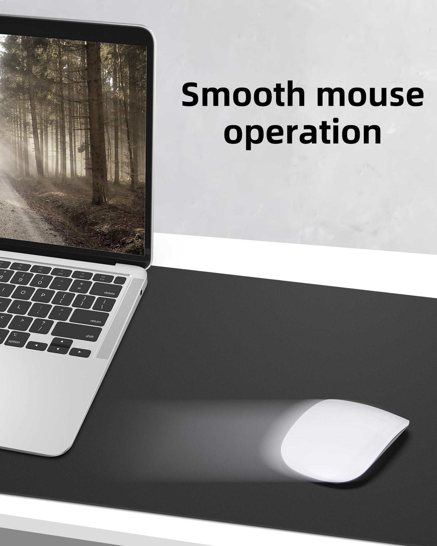 Large Desk Mat,55" x 17"Leather Desk Pad Protector,Large Mouse Pad,Non-Slip PU Leather Desk