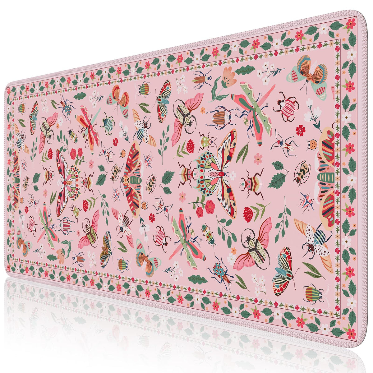 iCasso Pink Desk Pad Mat,XXL Large Mouse Pad,Desk Matt for Desktop