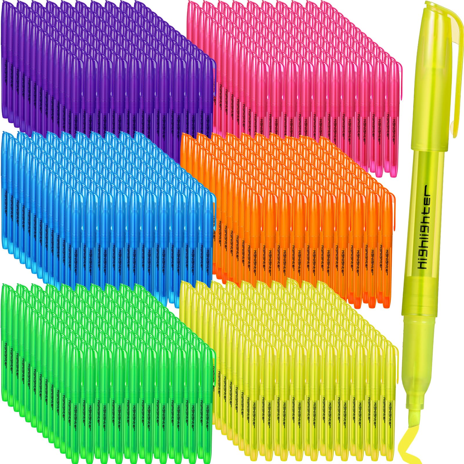 Thenshop 480 Pcs Highlighters Bulk 6 Assorted Colors Chisel Tip Markers