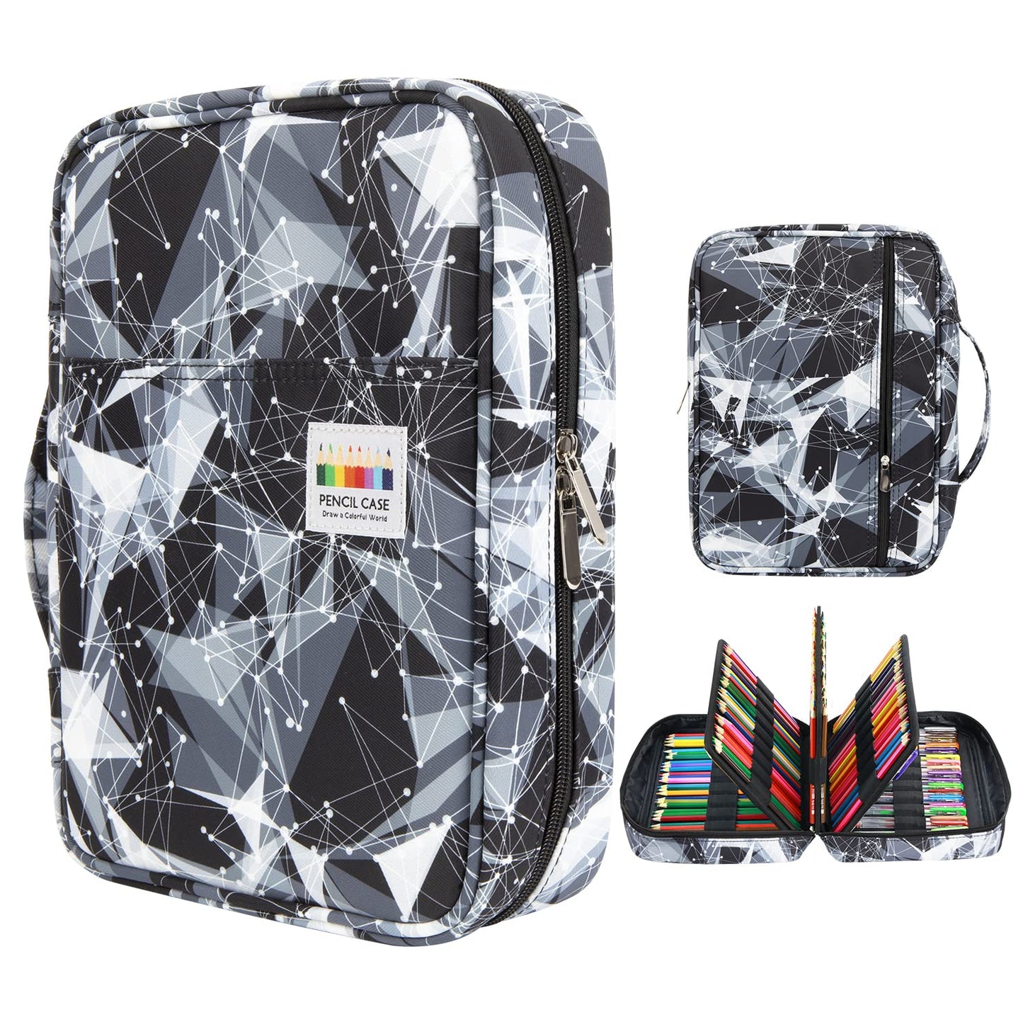 YOUSHARES Big Capacity Colored Pencil Case - 220 Slots large Pen Case Organizer with Multilayer