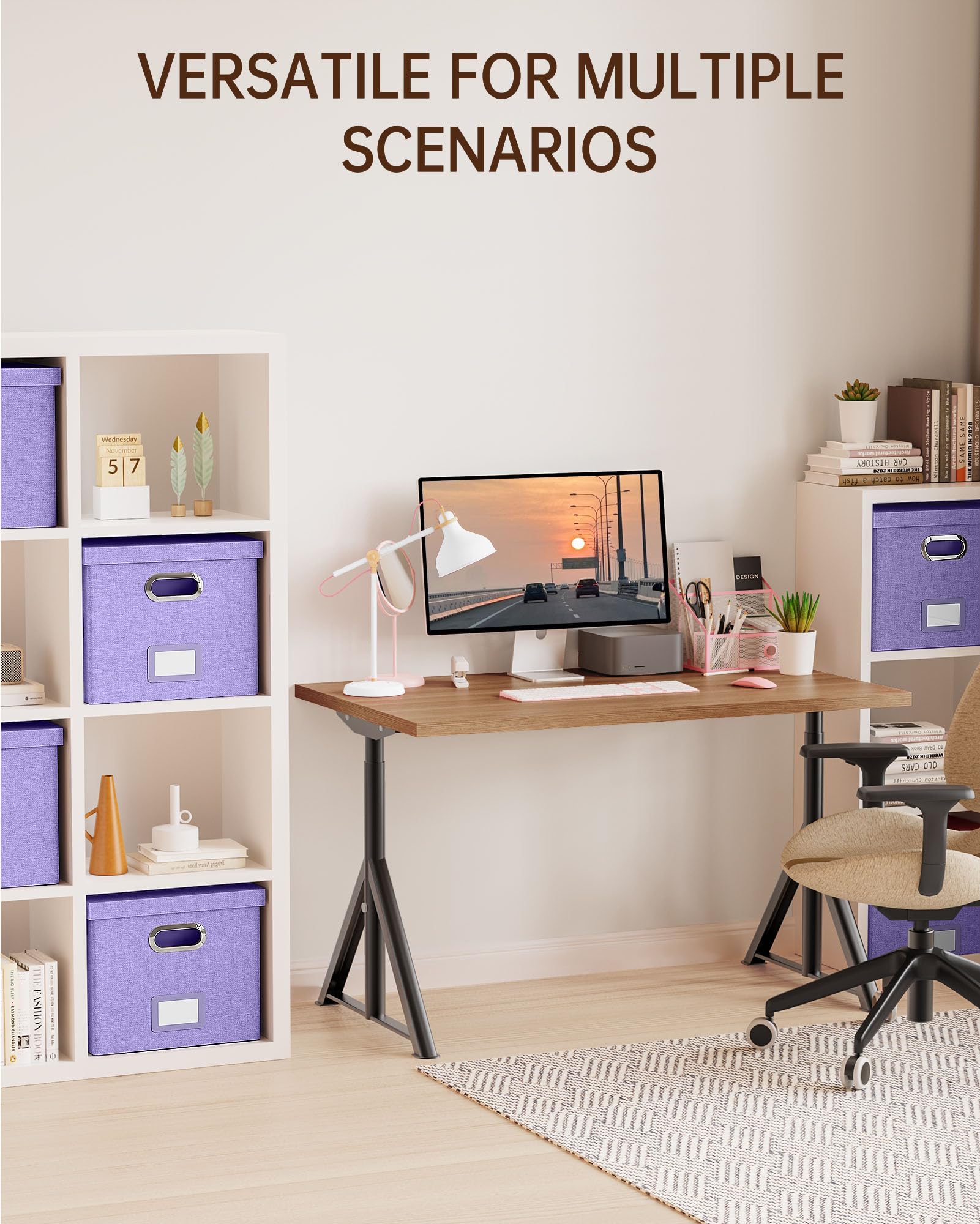 Oterri File Organizer, File Box, File Cabinet for Letter File Folder Storage, Hanging File