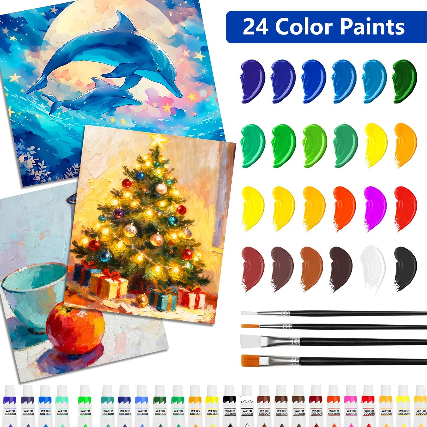Halobios Art Supplies, 144-Piece Deluxe Art Set Professional Art Kit with Portable Aluminum Case