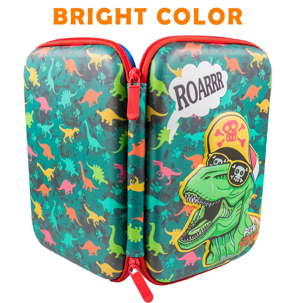 Wepop Pencil Case EVA T-rex Dinosaur Pen Pouch Holder Bag Big Capacity Desk Organizer Storage