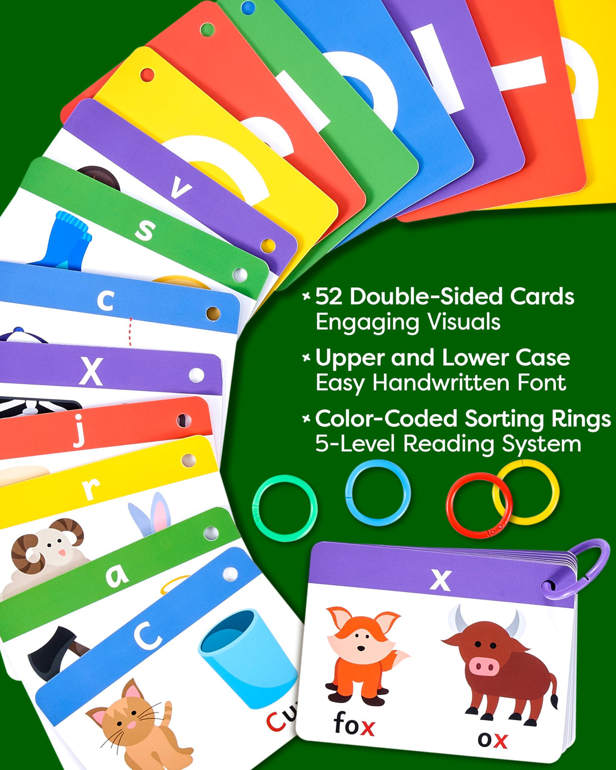 Alphabet Flash Cards - Thick ABC Flash Cards for Kids