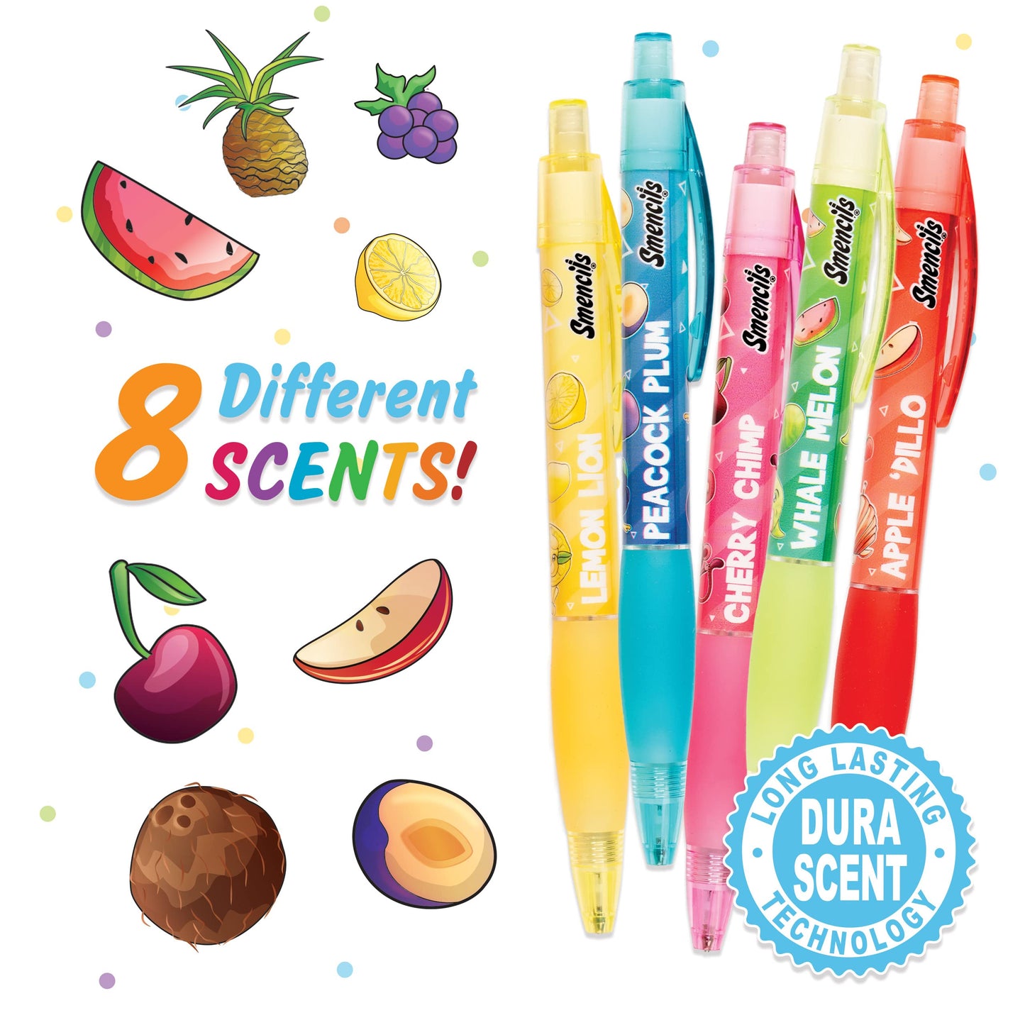 Mechanical Smencils (2 Pack) - Patented Gourmet Scented Mechanical Pencils, 8 Count, Medium Point