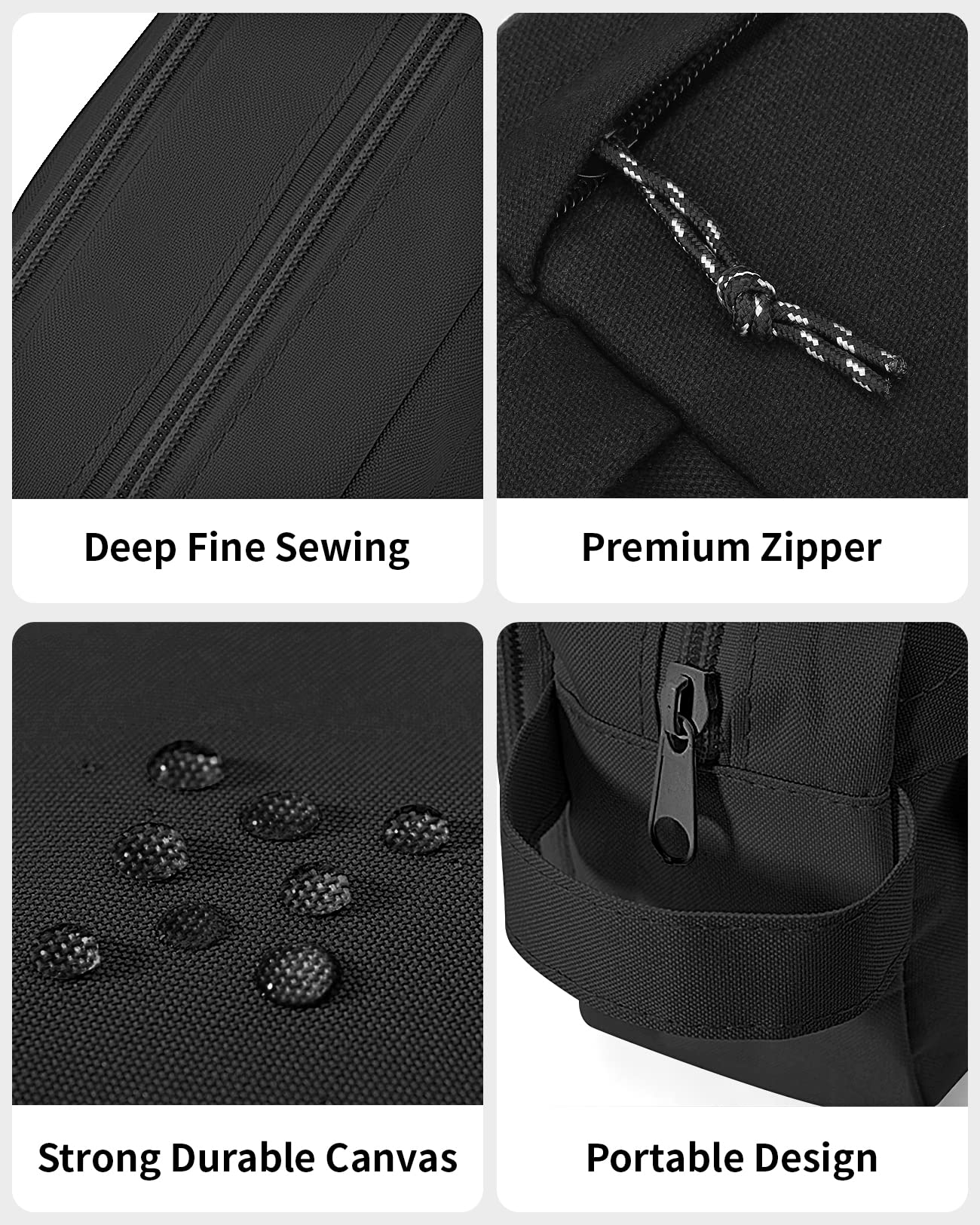 Sooez Big Capacity Pencil Pen Case, Upgraded Canvas Pencil Pouch Pencil Bag Organizer, Large