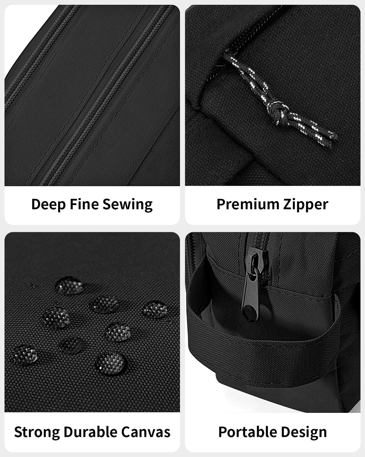 Sooez Big Capacity Pencil Pen Case, Upgraded Canvas Pencil Pouch Pencil Bag Organizer, Large
