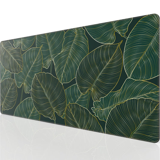 KTRIO Large Gaming Mouse Pad, Desk Mat, 31.5 x 15.7 in, Golden Leaves, XXL