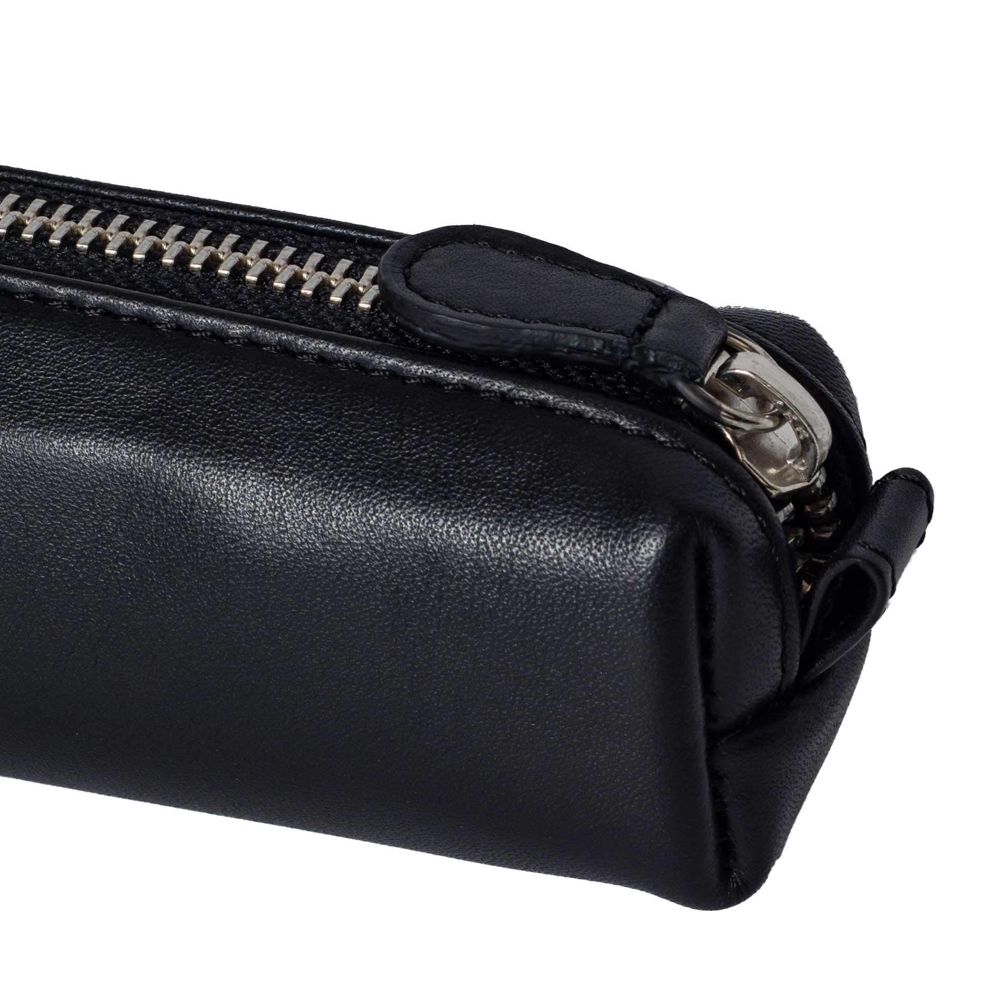 DiLoro Leather Zippered Fountain Ballpoint Rollerball Pens and Pencils Case Holder Pouch Genuine
