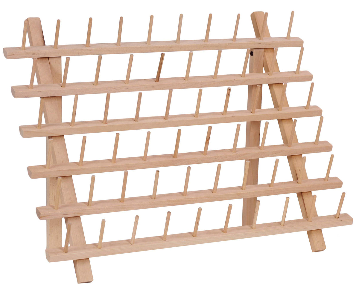 New ThreadNanny Wooden Thread Rack for Sewing - Quilting - Embroidery Spools and Mini Cones (2x60