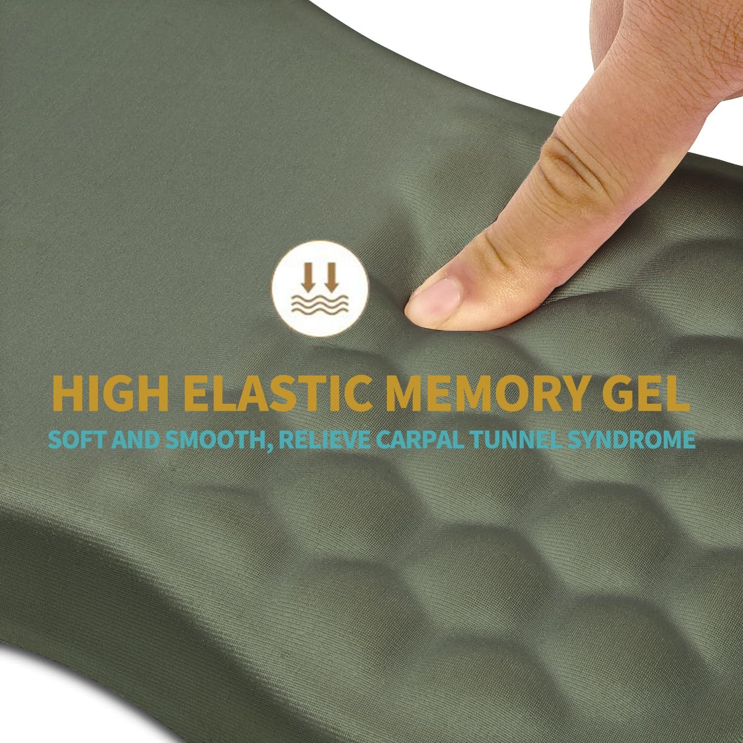 Hokafenle Ergonomic Mouse Pad Wrist Support with Massage Design, Wrist Rest Pain Relief Mousepad