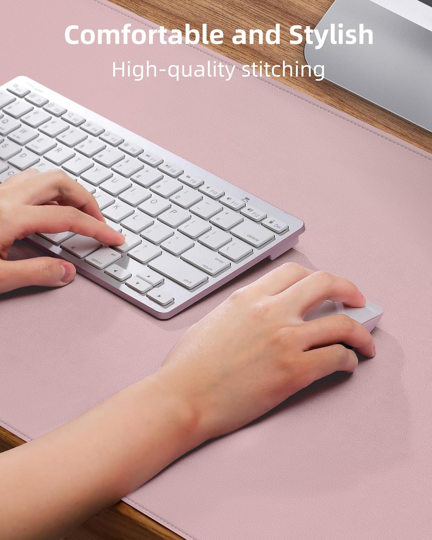 Leather Desk Pad Protector,Desk Mat,Large Mouse Pad, Non-Slip Desk Pad, Waterproof PU Leather Desk