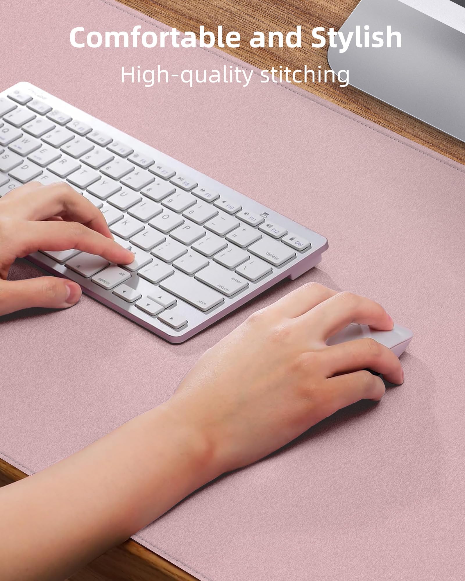Leather Desk Pad Protector,Desk Mat,Large Mouse Pad, Non-Slip Desk Pad, Waterproof PU Leather Desk