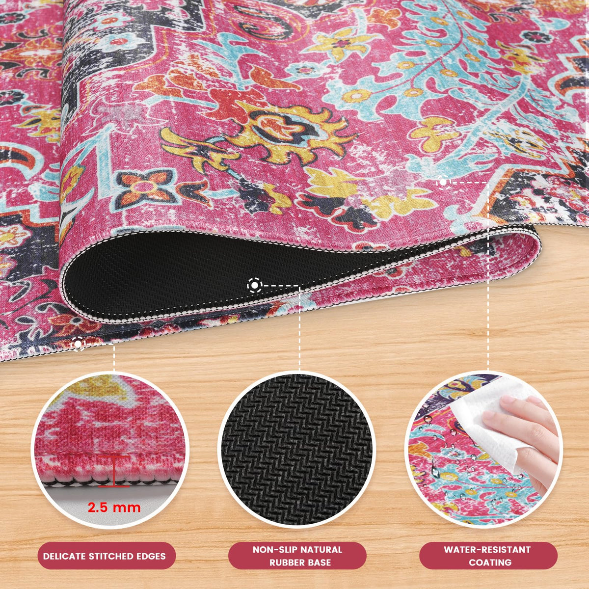 iLeadon Large Boho Desk Mouse Pad Mat Computer Desk Cover Keyboard Mat