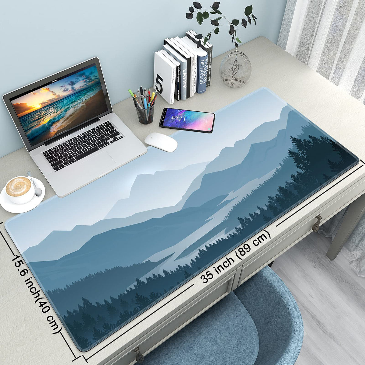 Wiabsi Desk Mat Pad,Large XXL Extended Mouse Pad Mat for Desktop Keyboard
