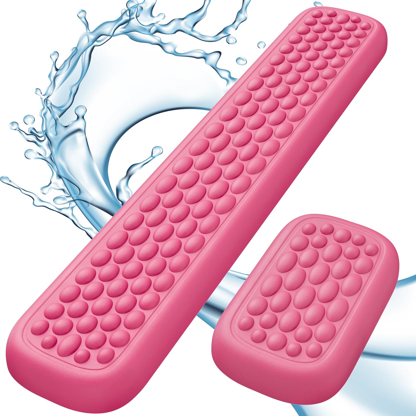 Lekvey Ergonomic Keyboard Wrist Rest, Memory Foam Wrist Support, Rose Pink