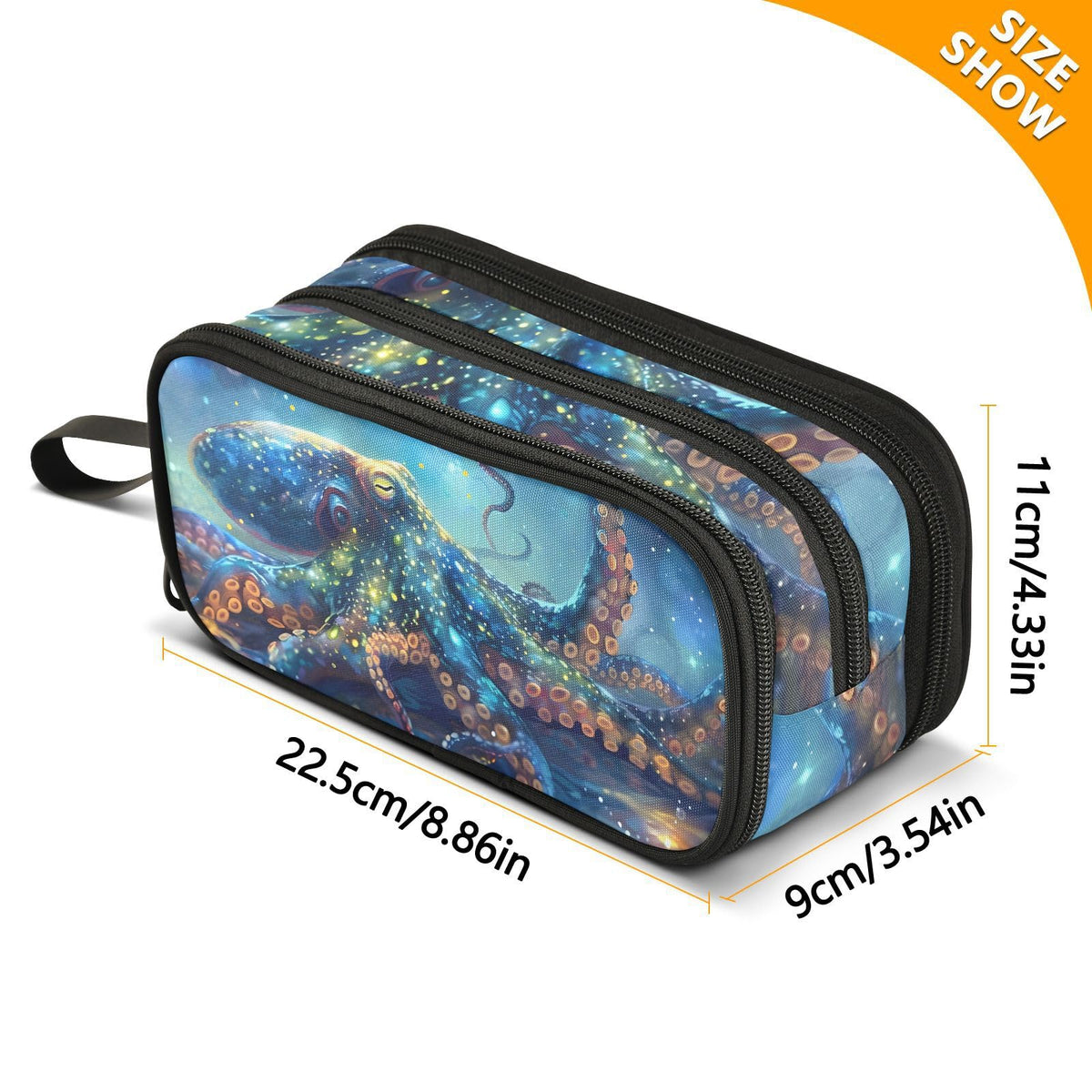 BOENLE Octopus Galaxy Pencil Case Box Boys Girls Large Pencil Pouch with Zipper Compartments Big
