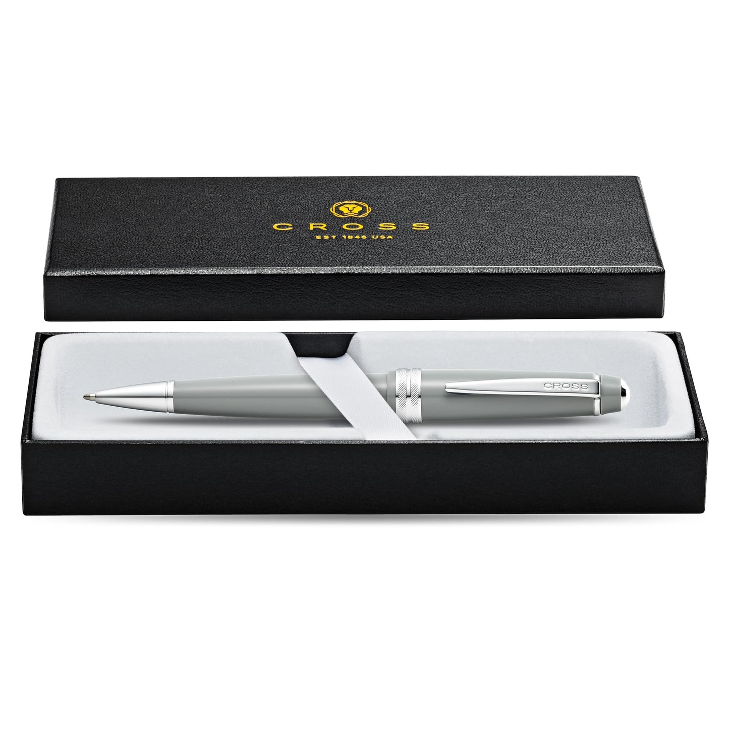 Cross Bailey Polished Gray Ballpoint Pen, Medium Point, Black Ink