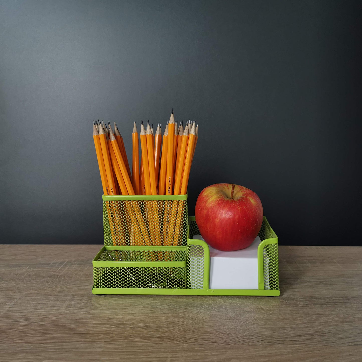 Leviatan Desk Organizer | Metal Desk Organizer | Office Pen Holder | Desk Organizer with Mesh Note