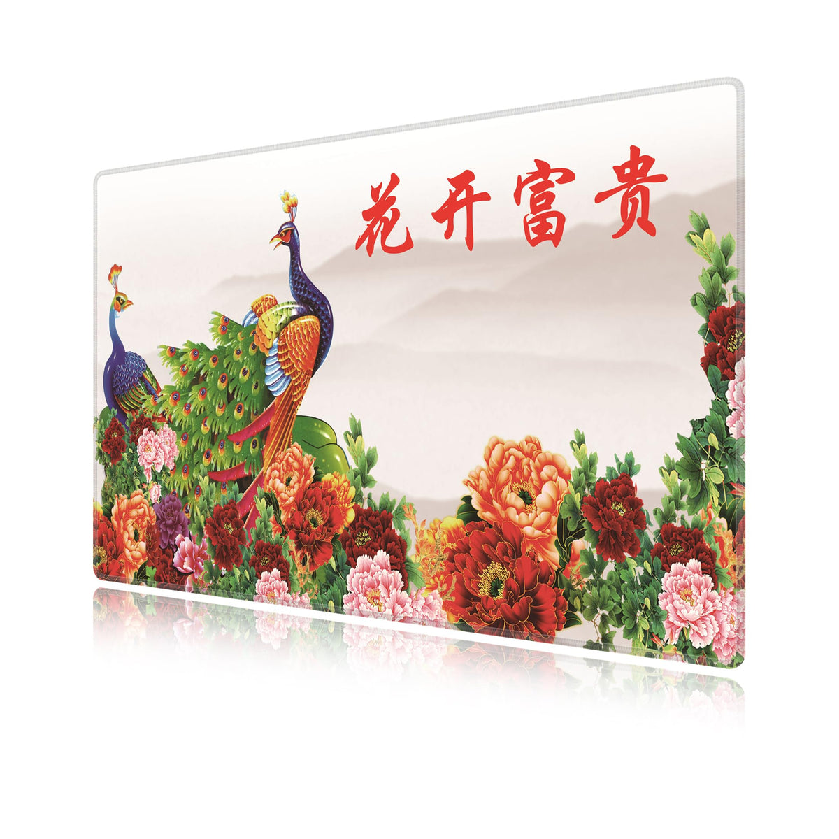 LL-COEUR XXL Landscape Gaming Mouse Pad Computer Keyboard Mat Office Desk Pad (Peacock, 23.6" x