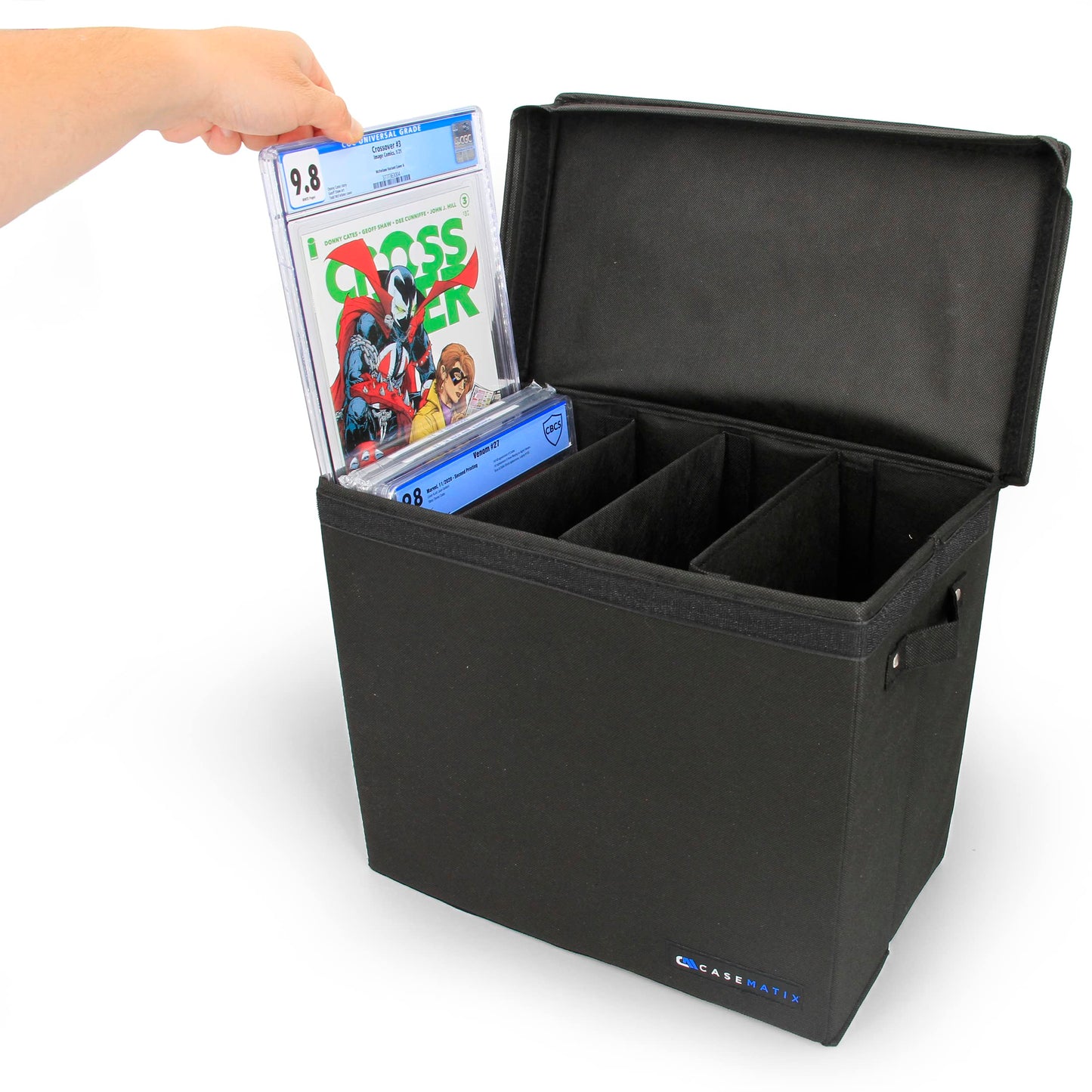 CASEMATIX Graded Comic Book Storage Case Fits up to 28 CGC Graded Comics, Lightweight Comic Book